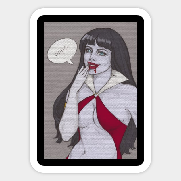 Vampirella Sticker by Designs by Twilight